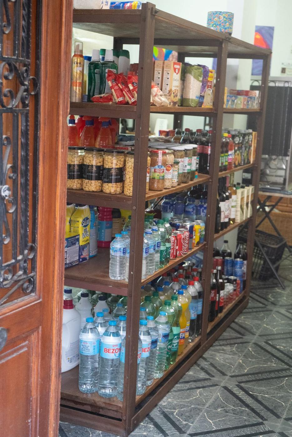 Estanterías de la tienda
